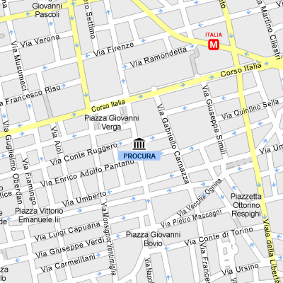 Mappa cartografica di Catania